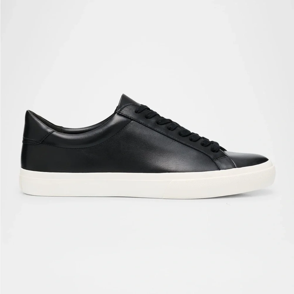 Vince Black Leather Women's Sneakers